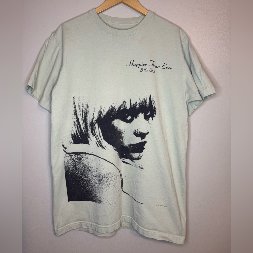 Billie Eilish Happier Than‎ Ever Merch Tee Medium Mint Green
